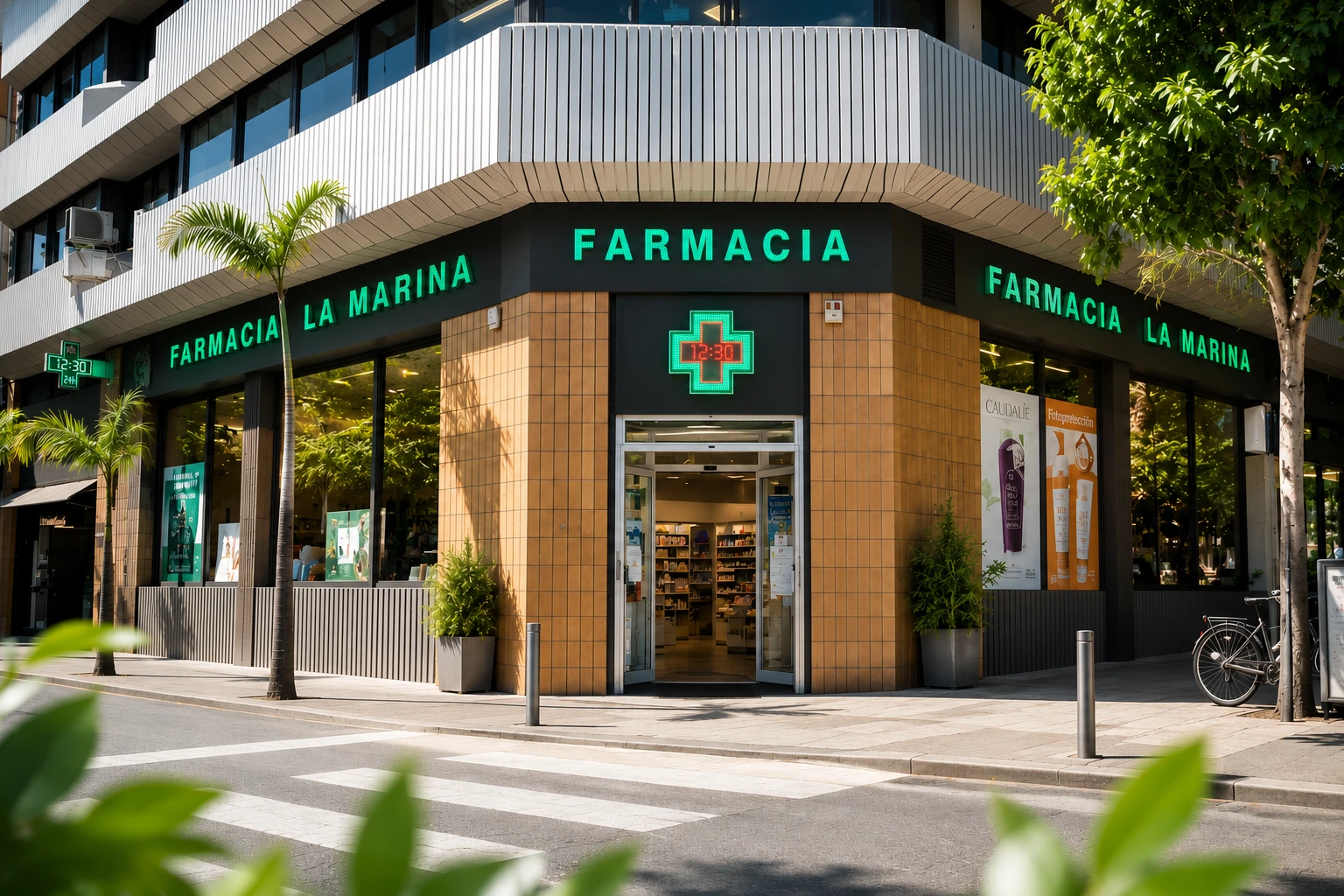 Farmacia La Marina storefront in Santa Cruz de Tenerife